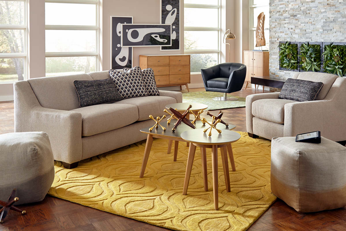 Burton Geo with Hendrick Living Room